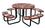 Vestil PT-MX-RT-46-BN picnic table exp metal round top 46 brown