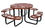 Vestil PT-MX-RT-46-BN picnic table exp metal round top 46 brown