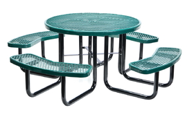 Vestil PT-MX-RT-46-GN picnic table exp metal round top 46 green