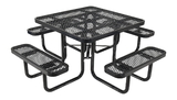 Vestil PT-MX-ST-46-BK picnic table exp metal square top 4646 black