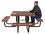 Vestil PT-MX-ST-46-BN picnic table exp metal square top 4646 brown