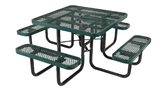 Vestil PT-MX-ST-46-GN picnic table exp metal square top 4646 green