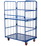Vestil ROL-3143-2 blue nestable roller container 2 shelf, Price/EACH