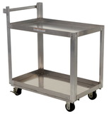 Vestil SCA2-2236 alum service cart w/ two 22 x 36 shelves