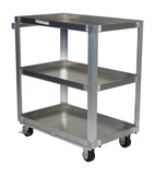 Vestil SCA3-2236 alum service cart w/ three 22x36 shelves