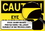 Vestil  SI-C-02-E-AL-080 sign-caution-02 20.5x14.5 aluminum .080