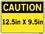 Vestil  SI-C-13-B-AL-080 sign-caution-13 12.5x9.5 aluminum .080