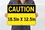 Vestil  SI-C-14-D-AL-080 sign-caution-14 18.5x12.5 aluminum .080