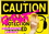 Vestil  SI-C-20-A-AL-040 sign-caution-20 10.5x7.5 aluminum .040