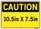 Vestil  SI-C-20-A-AL-063 sign-caution-20 10.5x7.5 aluminum .063