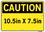 Vestil  SI-C-22-A-AL-040 sign-caution-22 10.5x7.5 aluminum .040