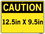 Vestil  SI-C-49-B-AL-040 sign-caution-49 12.5x9.5 aluminum .040