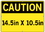 Vestil  SI-C-53-C-AC-130 sign-caution-53 14.5x10.5 alum comp .130