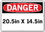 Vestil  SI-D-03-E-AL-080 sign-danger-03 20.5x14.5 aluminum .080