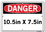 Vestil  SI-D-09-A-AL-040 sign-danger -09 10.5x7.5 aluminum .040
