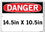 Vestil  SI-D-10-C-AL-080 sign-danger-10 14.5x10.5 aluminum .080