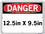 Vestil  SI-D-16-B-AC-130 sign-danger-16 12.5x9.5 alum comp .130