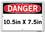 Vestil  SI-D-20-A-AL-040 sign-danger -20 10.5x7.5 aluminum .040