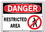 Vestil  SI-D-22-A-AL-040 sign-danger -22 10.5x7.5 aluminum .040