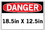 Vestil  SI-D-22-D-AL-040 sign-danger-22 18.5x12.5 aluminum .040