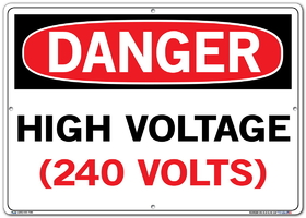 Vestil  SI-D-24-E-AC-130 sign-danger-24 20.5x14.5 alum comp .130
