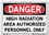 Vestil  SI-D-25-A-AL-063 sign-danger -25 10.5x7.5 aluminum .063