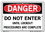 Vestil  SI-D-29-A-AL-040 sign-danger -29 10.5x7.5 aluminum .040