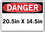 Vestil  SI-D-30-E-AL-040 sign-danger-30 20.5x14.5 aluminum .040