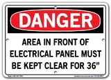 Vestil  SI-D-48-A-AL-080 sign-danger -48 10.5x7.5 aluminum .080