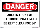 Vestil  SI-D-48-E-AL-040 sign-danger-48 20.5x14.5 aluminum .040