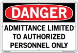 Vestil  SI-D-66-D-AL-080 sign-danger-66 18.5x12.5 aluminum .080