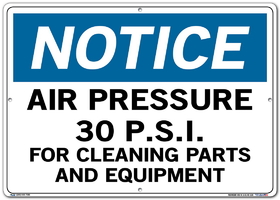 Vestil  SI-N-16-E-AC-130 sign-notice-16 20.5x14.5 alum comp .130
