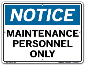 Vestil SI-N-44-B-AL-040 sign-notice -44 12.5x9.5 aluminum .040