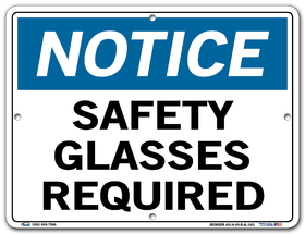 Vestil SI-N-49-B-AL-063 sign-notice -49 12.5x9.5 aluminum .063