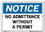 Vestil SI-N-62-A-AL-040 sign-notice -62 10.5x7.5 aluminum .040