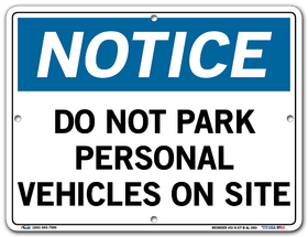 Vestil SI-N-67-B-AL-080 sign-notice -67 12.5x9.5 aluminum .080