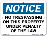 Vestil SI-N-68-B-AL-040 sign-notice -68 12.5x9.5 aluminum .040