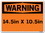 Vestil SI-W-02-C-AL-063 sign-warning-02 14.5x10.5 aluminum .063