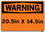 Vestil SI-W-02-E-AL-040 sign-warning-02 20.5x14.5 aluminum .040