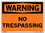 Vestil SI-W-03-C-AL-080 sign-warning-03 14.5x10.5 aluminum .080