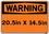 Vestil SI-W-03-E-AL-080 sign-warning-03 20.5x14.5 aluminum .080