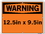 Vestil SI-W-07-B-AL-080 sign-warning-07 12.5x9.5 aluminum .080