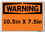 Vestil SI-W-11-A-AL-040 sign-warning-11 10.5x7.5 aluminum .040