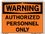 Vestil SI-W-11-B-AC-130 sign-warning-11 12.5x9.5 alum comp .130