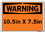 Vestil SI-W-12-A-AC-130 sign-warning-12 10.5x7.5 alum comp .130