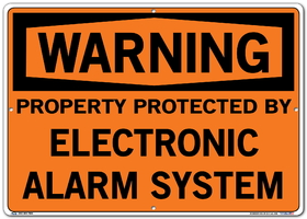 Vestil SI-W-12-E-AL-080 sign-warning-12 20.5x14.5 aluminum .080