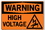 Vestil SI-W-13-D-AL-040 sign-warning-13 18.5x12.5 aluminum .040