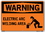 Vestil SI-W-17-E-AL-040 sign-warning-17 20.5x14.5 aluminum .040