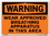 Vestil SI-W-18-C-AL-040 sign-warning-18 14.5x10.5 aluminum .040