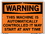 Vestil SI-W-24-B-AL-040 sign-warning-24 12.5x9.5 aluminum .040